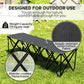 Outsunny Portable 4-Seater Folding Camping Chair, Team Bench Chair with Carry Bag for Soccer Football Team, No Assembly