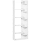 HOMCOM 6-Tier Tall Modern Bookcase: Floor Standing Shelving Unit for Living Room, Home Office, White | The Comfy Couch Canada