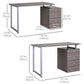 HOMCOM 47" Computer Desk: Multi-Use Reversible File Drawers, Metal Frame for Home Office Furniture | The Comfy Couch Canada