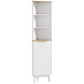 HOMCOM 67" Tall Bathroom Cabinet, Narrow Bathroom Storage Cabinet with Curved Profile Design and Adjustable Shelves, White | The Comfy Couch Canada