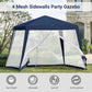 Outsunny 10x10ft Outdoor Party Tent Patio Canopy Gazebo with Netting Sun Shade Shelter Garden Blue | The Comfy Couch Canada