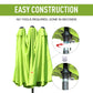 Outsunny 15ft Twin Canopy Patio Umbrella - Sunshade with Steel Table, Lift Crank in Green for Outdoor Comfort | The Comfy Couch Canada