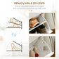HOMCOM Narrow Shoe Storage Cabinet 2 Flip Drawers Adjustable Shelves Organizer for 12 Pairs White | The Comfy Couch Canada