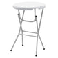 Outsunny 31.5" Bar Height Patio Table, Outdoor Bar Folding Table with HDPE Top, Locking Steel Legs for Party, Camping, White | The Comfy Couch Canada