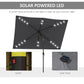 Outsunny 6.5x10ft Patio Umbrella Tilt Aluminum Outdoor Market Parasol with Solar Powered LEDs, Crank - Dark Grey | The Comfy Couch Canada