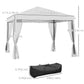 Outsunny 10x10 Pop-Up Gazebo Tent with Mesh Sidewalls & Carry Bag for Outdoor Patio, UV Protection, Cream White | The Comfy Couch Canada