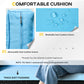 Outsunny 4PC Sky Blue Patio Wicker Sofa Set Outdoor PE Rattan Conversation Furniture with Tempered Glass Table-top | The Comfy Couch Canada