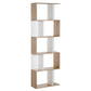 HOMCOM 5-Tier Modern Bookcase Display Shelf Storage Room Divider for Living Room Home Office White | The Comfy Couch Canada