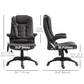 HOMCOM Heated Ergonomic Office Chair Massage Swivel Vibrating High Back Faux Leather Executive Brown | The Comfy Couch Canada