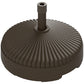 Outsunny Round Patio Umbrella Base Parasol Holder Outdoor Umbrella Stand, Filled Up to 62lbs with Stand or 51lbs with Water for Garden, Poolside, Brown | The Comfy Couch Canada