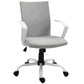 Vinsetto Mid Back Mesh Office Chair Ergonomic Swivel Computer Desk Task Chair with Wheels Armrest Tilt Function Light Grey | The Comfy Couch Canada