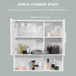Kleankin White Wall Medicine Cabinet: Bathroom Mirror Storage with Double Doors & Adjustable Interior Shelf | The Comfy Couch Canada