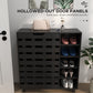 HOMCOM Shoe Storage Cabinet 21 Pair Organizer 5 Tier Double Door Cupboard 5 Tier Open Shelves | The Comfy Couch Canada