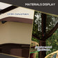 Outsunny 10.7 x 10.7ft Pop Up Gazebo, Adjustable Instant Sun Shelter with UV30+ Roof Cover, Removable Mesh Curtains, Beige | The Comfy Couch Canada