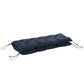 Outsunny 2-Seater Garden Bench with 4.7" Thick Cushions, Non-Slip Backrest Pad, Outdoor Patio Furniture, Navy Blue | The Comfy Couch Canada