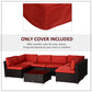 Outsunny Patio Rattan Sofa Set 14pc Outdoor Cushion Polyester Cover Replacement Set No Cushion.