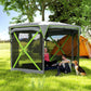 Outsunny 11 x11ft Pop Up Gazebo, Outdoor Camping Tent with Removable Roof & Roll-Up Wind Panels for Backyard & Campsite | The Comfy Couch Canada