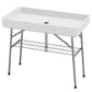 Outsunny 3.4ft Folding Ice Cooler Table with Drain, Party Cooler for Drinks, Outdoor Cooler Table with Storage Shelf, Patio Cooler Table for Party Picnic BBQ Camping Wedding, White | The Comfy Couch Canada