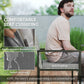 Outsunny 9 Pieces Wicker Patio Dining Set with 4 Armchairs, 4 Stools, Tempered Glass Top, Removable Cushions, Light Grey