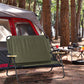 Outsunny Double Folding Loveseat Camping Chair Portable Outdoor 2 Person Wood Armrest Fishing Travel Green | The Comfy Couch Canada