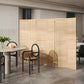 HOMCOM 5.6 Ft. Tall 6-Panel Room Divider, Pegboard Panel Freestanding Folding Privacy Screen Panels, Partition Wall Divider for Indoor Bedroom Office, Natural | The Comfy Couch Canada