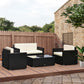 Outsunny 4PC Rattan Wicker Sofa Set Outdoor Patio Furniture with Cushions Coffee Sectional Deluxe | The Comfy Couch Canada