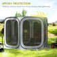 Outsunny 11 x 11ft Screen House, UPF50+ Portable Camping Tent with Bug Net & Carry Bag for Outdoor Leisure, Light Grey | The Comfy Couch Canada