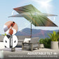 Outsunny 6.5x9.6ft Rectangle Aluminum Tilt Patio Umbrella, Garden Market Parasol, Outdoor Sunshade Canopy with Crank, Light Grey | The Comfy Couch Canada