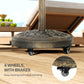 Outsunny Round Patio Umbrella Base, 46 lbs Resin Umbrella Stand with Wheels, Outdoor Umbrella Stand for 1.3"/1.5"/1.9" Umbrella Poles for Outdoor, Lawn, Poolside, Bronze | The Comfy Couch Canada