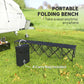 Outsunny Portable 6-Seater Folding Camping Chair, Team Bench Chair with Carry Bag for Soccer Football Team, No Assembly