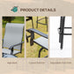 Outsunny Patio Furniture Set 5 Pieces Grey Outdoor Garden with Tempered Glass Table 4 Swivel Chairs Conversation Set.