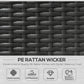 Outsunny Patio Wicker Double Outdoor Daybed, Outdoor PE Rattan Sun Lounger for 2-Person w/ Cushions Foldable Awning | The Comfy Couch Canada