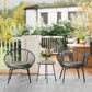 Outsunny 3 Piece Wicker Patio Furniture Set with Soft Seat Cushions, Tempered Glass Tabletop, Bistro Set for Garden, Black | The Comfy Couch Canada
