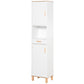 kleankin Tall Slim Bathroom Linen Tower: Drawers, Shelves & Floor-Standing Organizer for Space-Saving Storage, White Finish | The Comfy Couch Canada