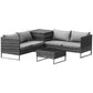 Outsunny 4 Piece Patio Furniture Set with Coffee Table and Corner Table for Backyard, Porch, Poolside, Balcony, Garden | The Comfy Couch Canada
