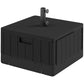 Outsunny Patio Umbrella Base Outdoor Umbrella Stand with Wheels Handles, Patio Umbrella Stand, Filled Up to 176lbs with Stand or 110lbs with Water for Garden, Poolside, Black | The Comfy Couch Canada