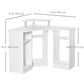 HOMCOM L-Shaped Desk with Monitor Stand Home Office Corner Workstation Small Space Solution White | The Comfy Couch Canada
