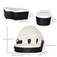 Outsunny Patio Furniture Set 4-Piece Outdoor Daybed with Cushioned Lounge Chair Round Sofa Bed Canopy Coffee Table Cream White | The Comfy Couch Canada