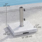 Outsunny Square Patio Umbrella Base, Outdoor Umbrella Stand with Handles 2 Adjustable Knobs, Heavy Duty Patio Umbrella Stand for Garden Deck Poolside, Grey | The Comfy Couch Canada