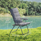 Outsunny 5-Level Reclining Camping Chair, Adjustable High Back Camping Chair with Side Pockets, Compact Camping Chair for Adults