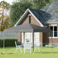 Outsunny 10 x 10ft Folding Pop Up Tent Outdoor Gazebo Canopy with Carrying Bag, Black.