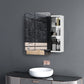 Kleankin Stainless Steel Mirror Cabinet: Sleek Wall-Mounted Bathroom Storage with Sliding Door & 3-Tier Shelf | The Comfy Couch Canada