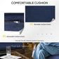 Outsunny 4 PCS Outdoor PE Rattan Sofa Set Patio Wicker Cushioned Conversation Furniture with Two-Tier Glass Top Coffee Table Navy Blue | The Comfy Couch Canada