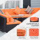 Outsunny 7 Pieces Patio Furniture Set, Rattan Outdoor Conversation Set Garden Wicker Sofa Set Sectional Furniture w/Cushion | The Comfy Couch Canada