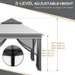 Outsunny 10.7 x 10.7ft Pop Up Gazebo, Adjustable Instant Sun Shelter with UV30+ Roof Cover, Removable Mesh Curtains, Light Grey | The Comfy Couch Canada