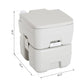 kleankin Outdoor Portable Travel Toilet Detachable Flushable Tank Easy to Use 3 Way Pistol for Camping Hiking Boating Roadtripping  | The Comfy Couch Canada