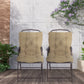 Outsunny Set of 2 Garden Chair Cushions Seat Pad with Backrest for Sunbeds Rocking Chairs Loungers Outdoor Indoor Use Khaki | The Comfy Couch Canada