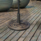Outsunny 25lb Round Patio Umbrella Base: Bronze Heavy Duty Outdoor Deck Garden Stand | The Comfy Couch Canada