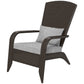 Outsunny Patio Wicker Adirondack Chair, Outdoor Rattan Muskoka Chair with Cushions for Patio, Garden, Backyard, Grey | The Comfy Couch Canada