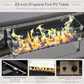 Outsunny Propane Fire Pit Table 43in Outdoor Square Fire Table, 50,000 BTU Pulse-Ignition Wicker Firepit Furniture Wind Guard | The Comfy Couch Canada